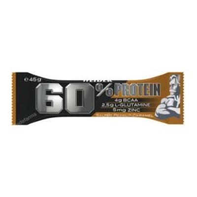 WEIDER PROTEIN 60% BARRITAS MANI SALADO-CARAM 24UD