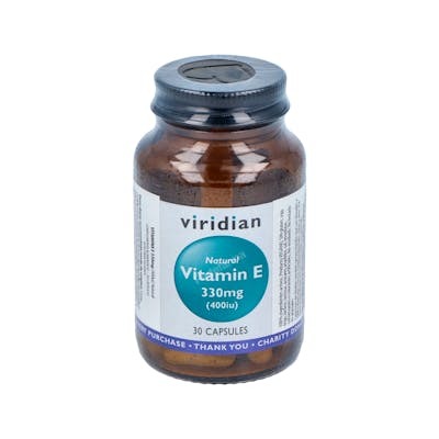 VIRIDIAN VITAMIN E 330MG NATURAL 30CAPSULASVEG
