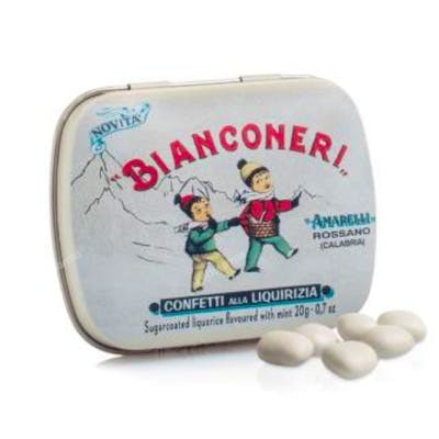 AMARELLI BIANCONERI menta azucarado 12x50gr.