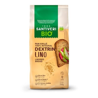 SANTIVERI PAN GRILLE con semillas lino integral 240gr. BIO