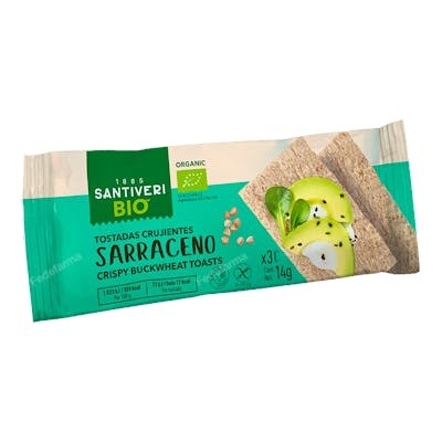 SANTIVERI TOSTADAS DE TRIGO SARRACENO 3ud 14gr. BIO
