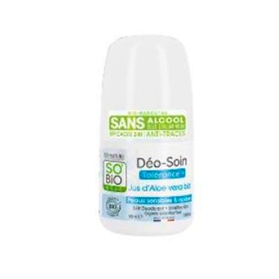 SO´BIO ETIC DESODORANTE TOLERANCIA 24h aloe roll-on 50ml.