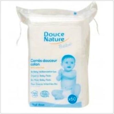 DOUCE NATURE ALMOHADILLAS DE ALGODON PARA BEBE 60ud.
