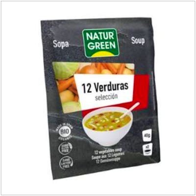 NATURGREEN SOPA DE 12 VERDURAS SELECCION 6 SOBRES