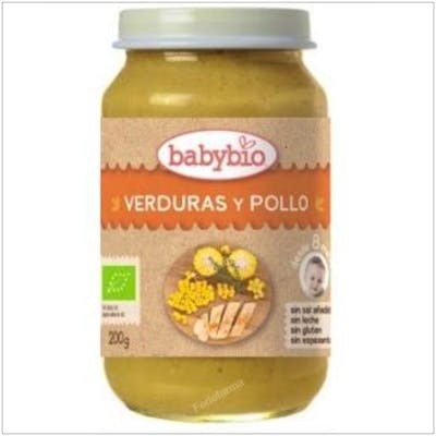 BABYBIO POTITO VERDURAS Y POLLO 8MESES 200GR BIO SG