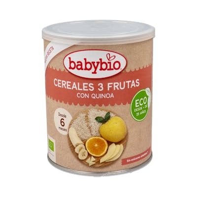 BABYBIO CEREALES 3 FRUTAS CON QUINOA 6MESES 220GR BIO S/A