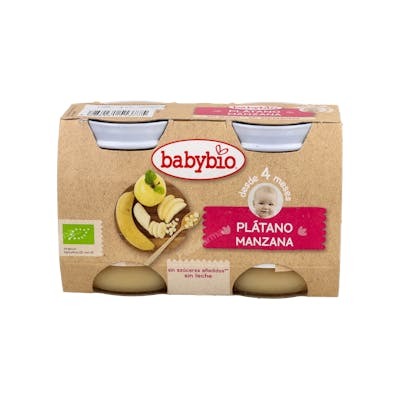 BABYBIO POTITO MANZANA Y  PLATANO 4meses 130gr. BIO