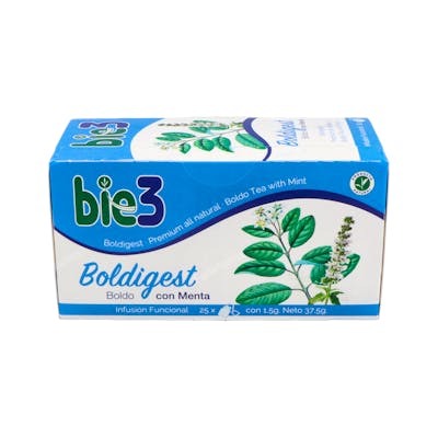 BIE 3 BIE3 BOLDIGEST BOLDO CON MENTA INFUSION 25 SOBRES