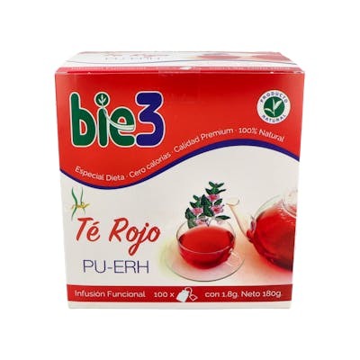BIE 3 BIE3 TE ROJO PU-ERH INFUSION 100 SOBRES