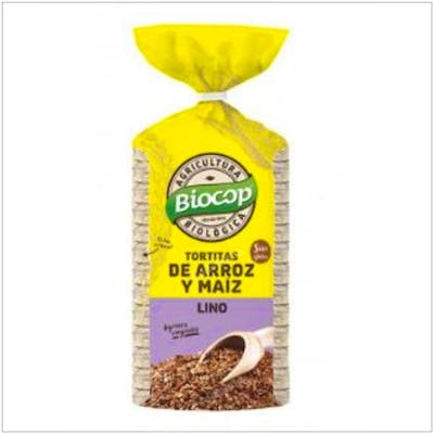 BIOCOP TORTITAS DE ARROZ, MAIZ Y LINO 200GR BIO
