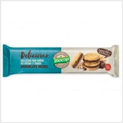 BIOCOP GALLETA DELICIOSAS RELLENA CHOCOLATE NEGRO 150GR