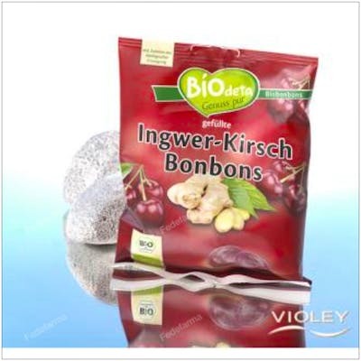 BIODETA CARAMELOS DE JENGIBRE Y CEREZA 75gr. BIO