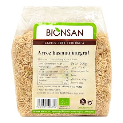 BIONSAN ARROZ BASMATI INTEGRAL 500GR ECO