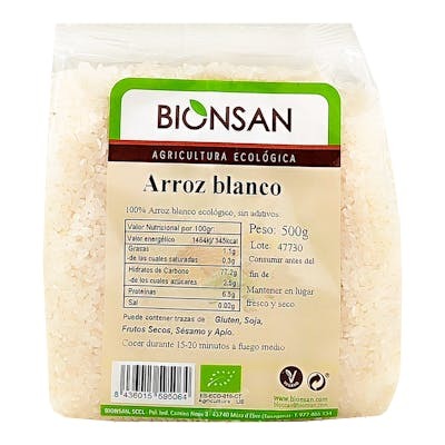 BIONSAN ARROZ REDONDO BLANCO 500GR ECO