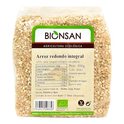 BIONSAN ARROZ REDONDO INTEGRAL 500GR ECO