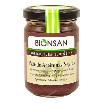 BIONSAN PATE DE ACEITUNAS negras 140gr. ECO