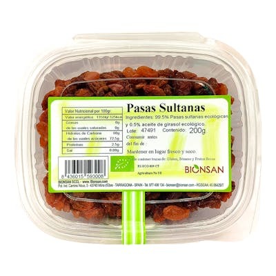 BIONSAN PASAS SULTANAS 200 GR ECO