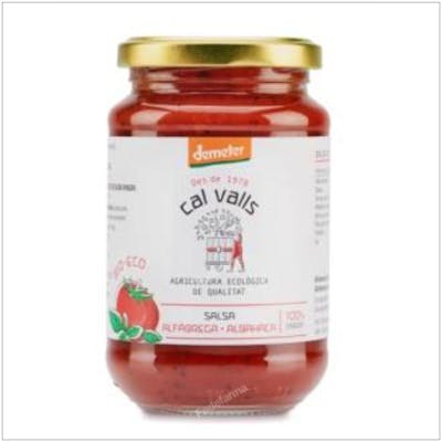 CAL VALLS SALSA DE TOMATE con albahaca 350gr. DEMETER