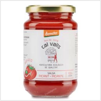 CAL VALLS SALSA DE TOMATE picante 350gr. DEMETER
