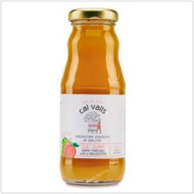 CAL VALLS ZUMO DE MELOCOTON Y UVA  200ml. ECO