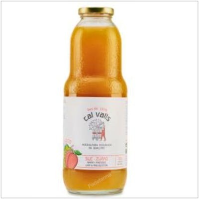 CAL VALLS ZUMO DE MELOCOTON Y UVA 1LT ECO