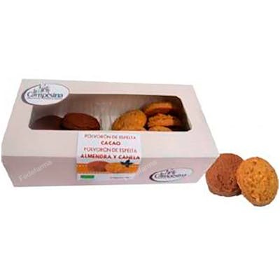 LA CAMPESINA POLVORONES SURTIDO CACAO ALMENDRA CANELA 190 GR