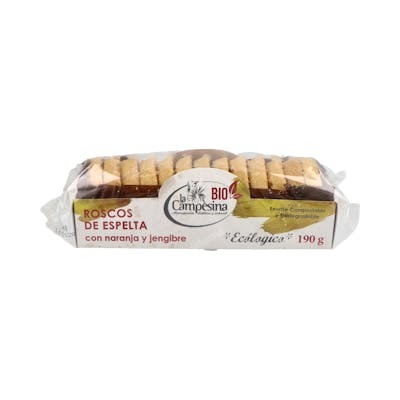 LA CAMPESINA ROSCOS NAVIDAD NARANJA-JENGIBRE 190G ECO VEGAN