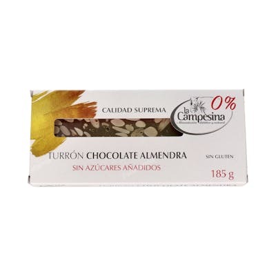 LA CAMPESINA TURRON CHOCOLATE ALMENDRA 185 GR SG S/A