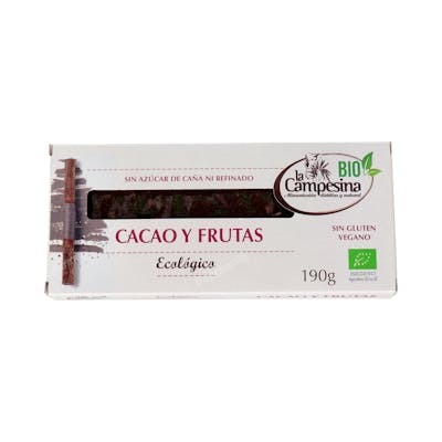 LA CAMPESINA TURRON CACAO FRUTAS 190 GR ECO SG S/A