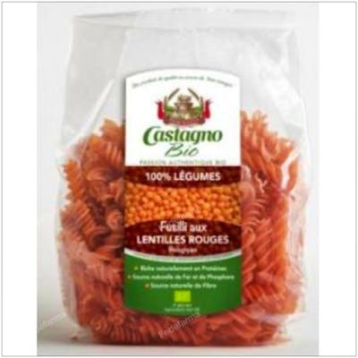 CASTAGNO ESPIRALES DE LENTEJA ROJA 250GR ECO