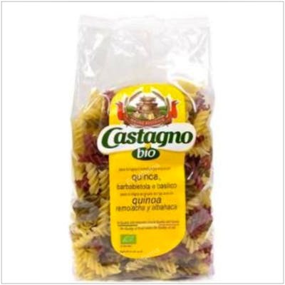 CASTAGNO ESPIRALES DE TRIGO CON QUINOA REMOLACHA 500GR ECO