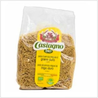 CASTAGNO FIDEOS FINOS DE TRIGO duro integral 500gr. ECO
