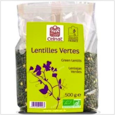 CELNAT LENTEJAS VERDES 500 GR BIO