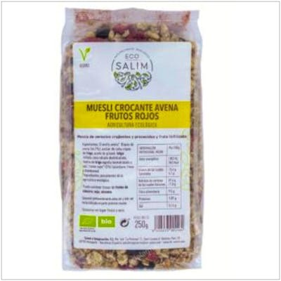 ECO SALIM BIO MUESLI CROCANTE DE AVENA Y FRUTOS ROJOS 250gr