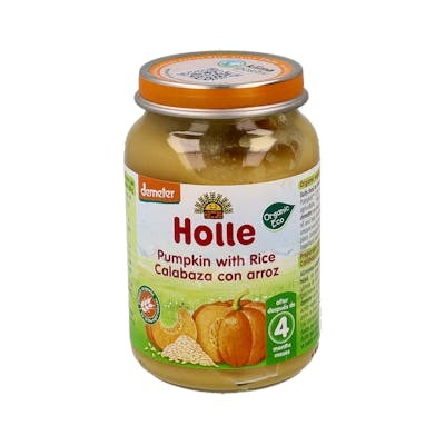 HOLLE POTITO CALABAZA con arroz 4meses 190gr. DEMETER