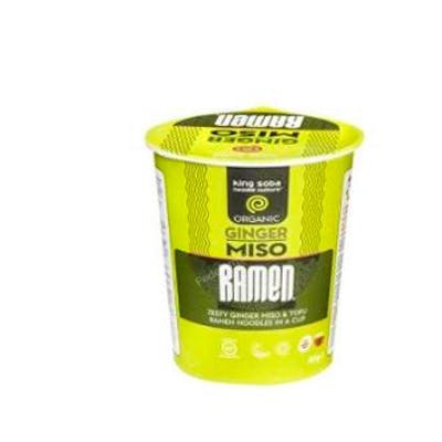 KING SOBA VASO SOPA RAMEN MISO-JENGIBRE 85GR BIO SG