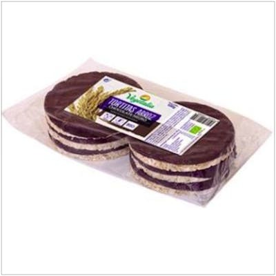 VEGETALIA TORTITAS DE  ARROZ con chocolate negro 100gr. BIO