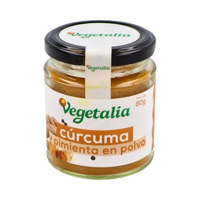 VEGETALIA CURCUMA+PIMIENTA NEGRA POLVO 80GR BIO