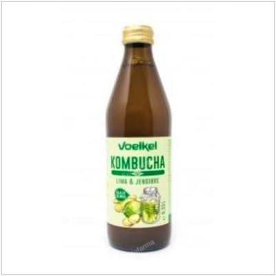 VOELKEL KOMBUCHA LIMA Y JENGIBRE 330ML BIO