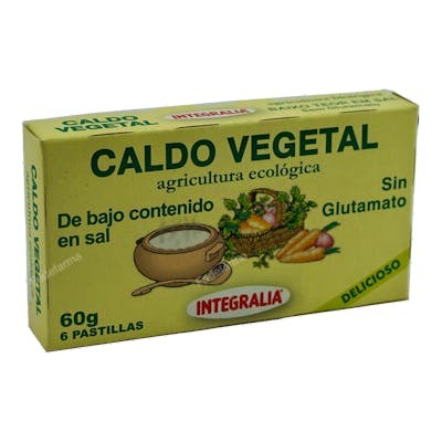 INTEGRALIA CALDO VEGETAL ECO bajo en sal 6pastillas