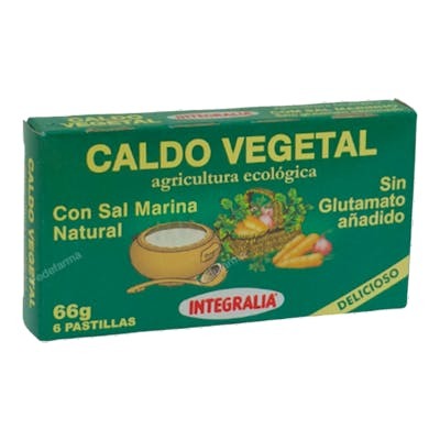 INTEGRALIA CALDO VEGETAL ECO con sal marina natural 6pastill
