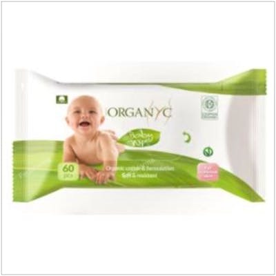 ORGANYC TOALLITAS HUMEDAS BEBE de algodon 60ud.