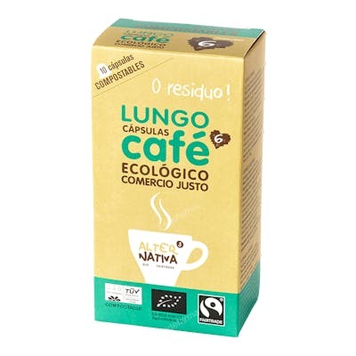 ALTERNATIVA 3 CAFE LONGO 10capsulas cafe biodegradable. ECO
