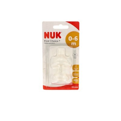 NUK TETINA FC+ 0-6 M silicona 2ud.