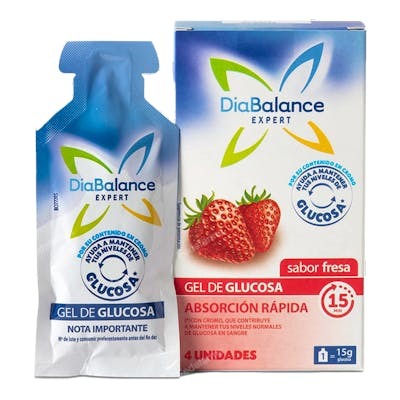 DIABALANCE gel glucosa absorcion rapida fresa 4ud.
