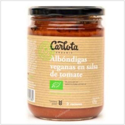 CARLOTA ORGANIC ALBONDIGAS en salsa de tomate 425gr. ECO VEG