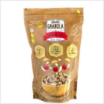 ZEALIA GRANOLA DE ARANDANOS Y COCO 300gr. BIO SG VEGAN