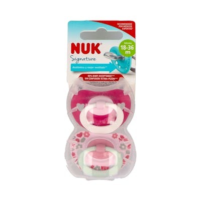 NUK CHUPETE SIGNATURE 18-36 SILICONA 2UD