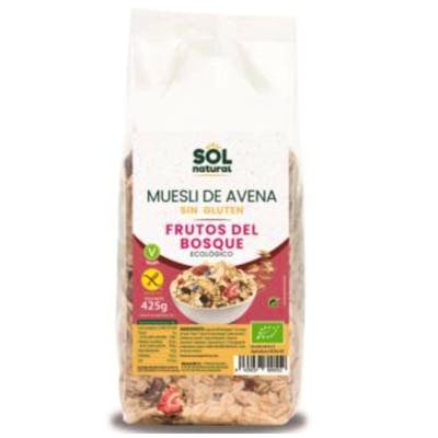SOLNATURAL MUESLI DE AVENA Y FRUTOS DEL BOSQUE  425gr. BIO S