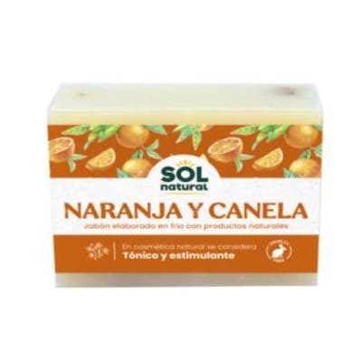 SOLNATURAL JABON EN PASTILLA  de canela y naranja 100gr.